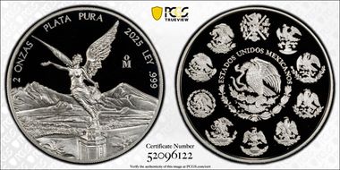 2025-Mo 2 Onza Libertad Ag First Strike PR69DCAM