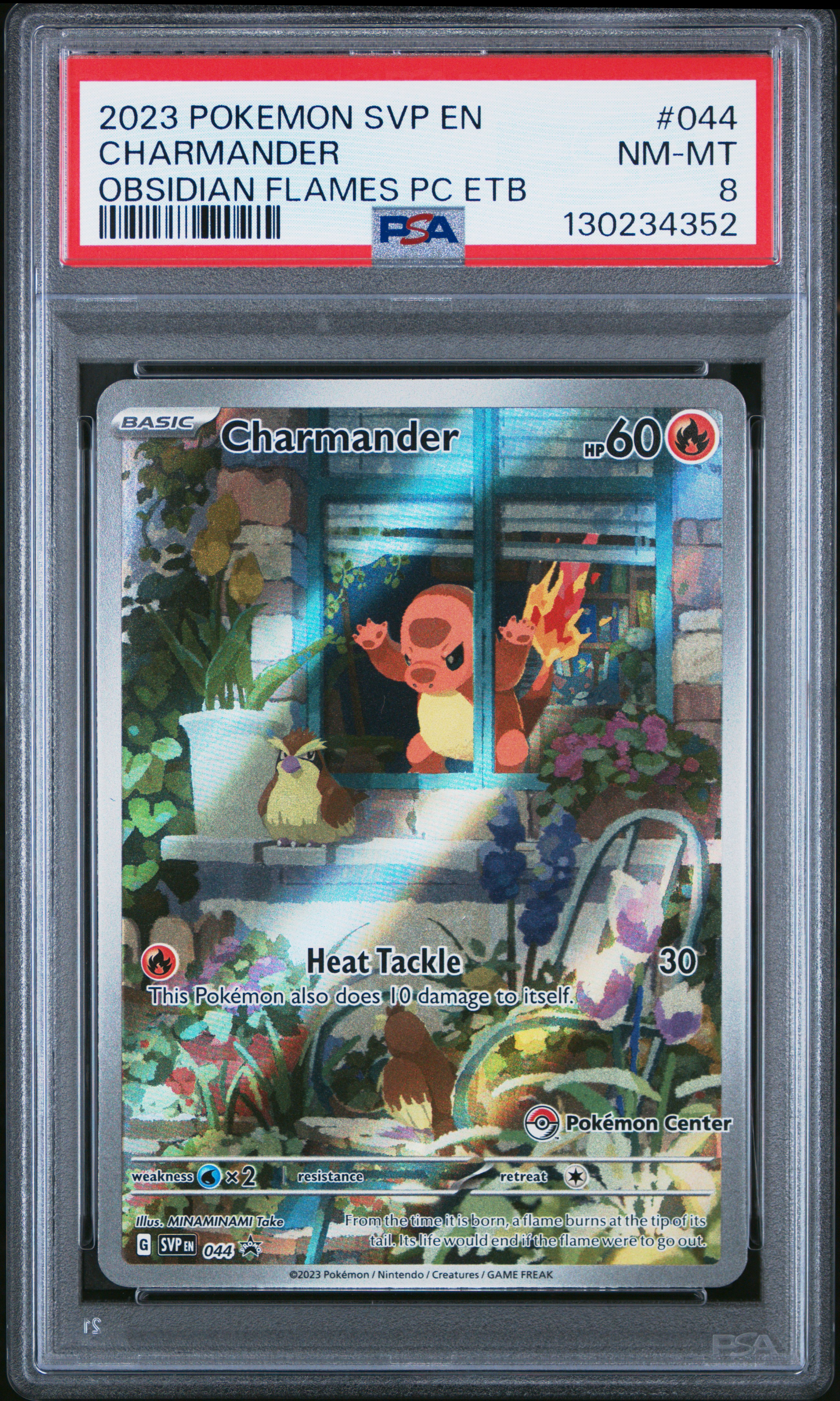 2023 #044 Charmander PSA 8 Svp En-Sv Black Star Promo