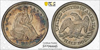 1847-O 50C WB-8, RPM AU55