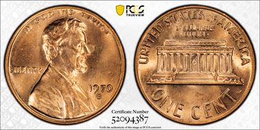 1970-S 1C Doubled Die Obverse MS65RD