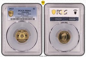 2023 $2 Matildas - Yellow Colorized MS64