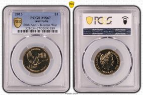 2013 $1 60th Ann. - Korean War MS67