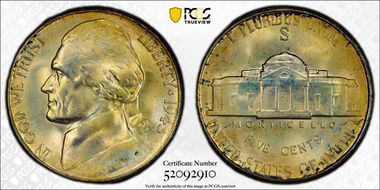 1943-S 5C MS67+ FS