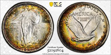 1924-D 25C MS67+ 