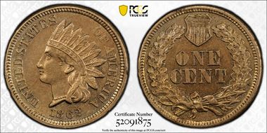 1862 1C AU58
