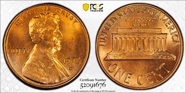 1976-D 1C MS65RD