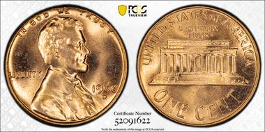 1968-D 1C MS65RD