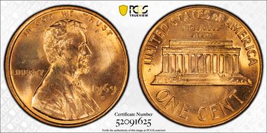 1969-D 1C MS64RD