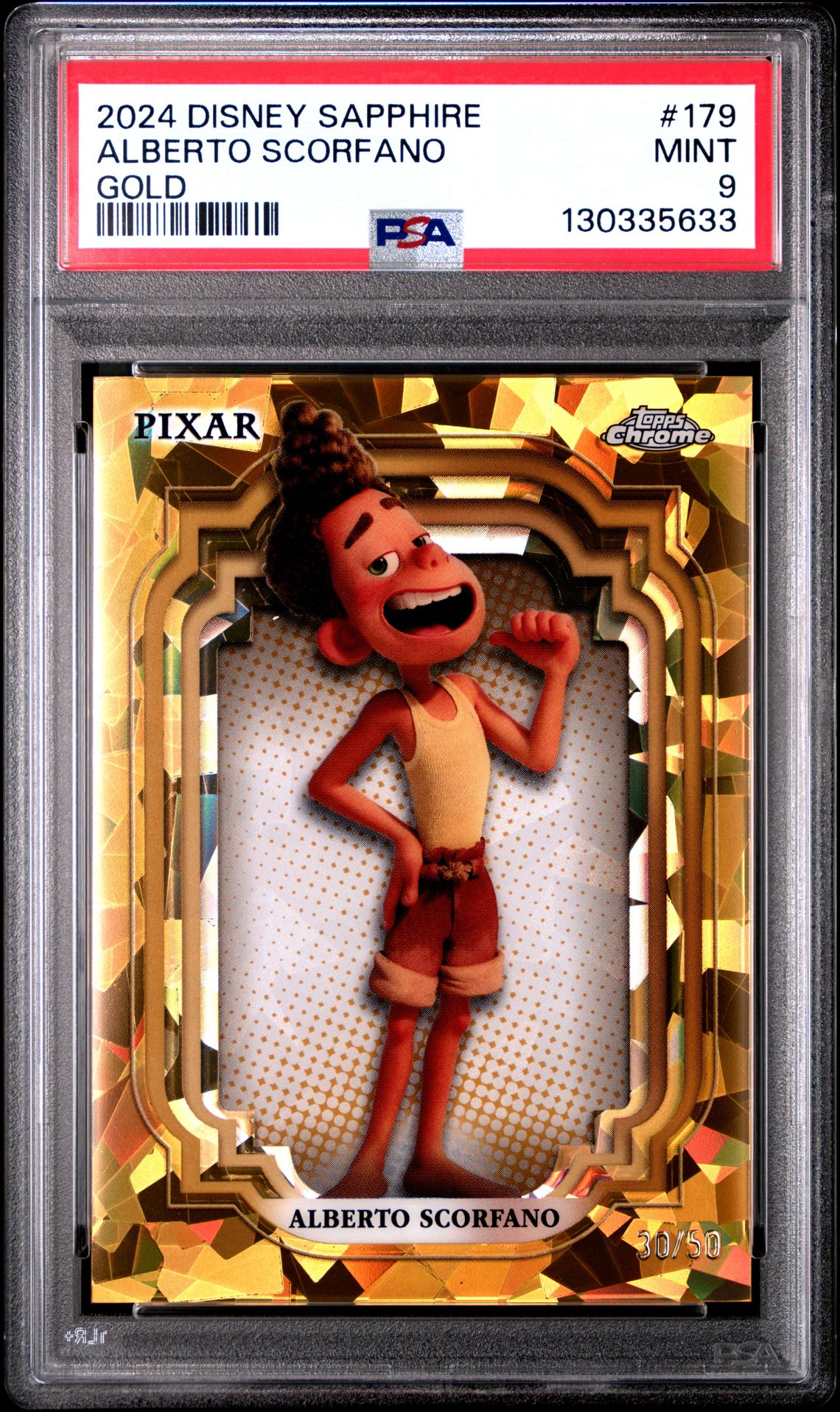 2024 Topps TOPPS CHROME DISNEY SAPPHIRE EDITION GOLD #179 Alberto Scorfano front