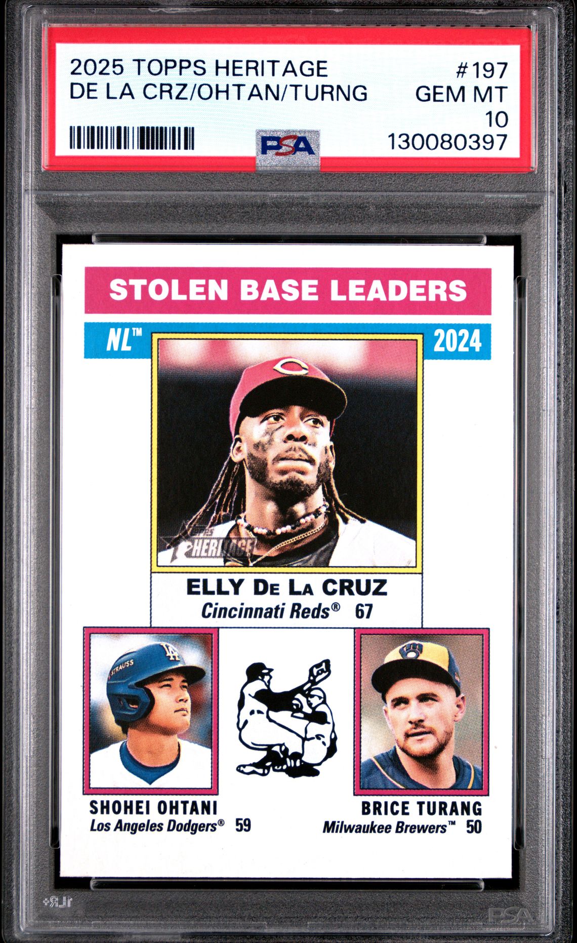 2025 Topps Heritage TOPPS HERITAGE #197 De La Crz/Ohtan/Turng front