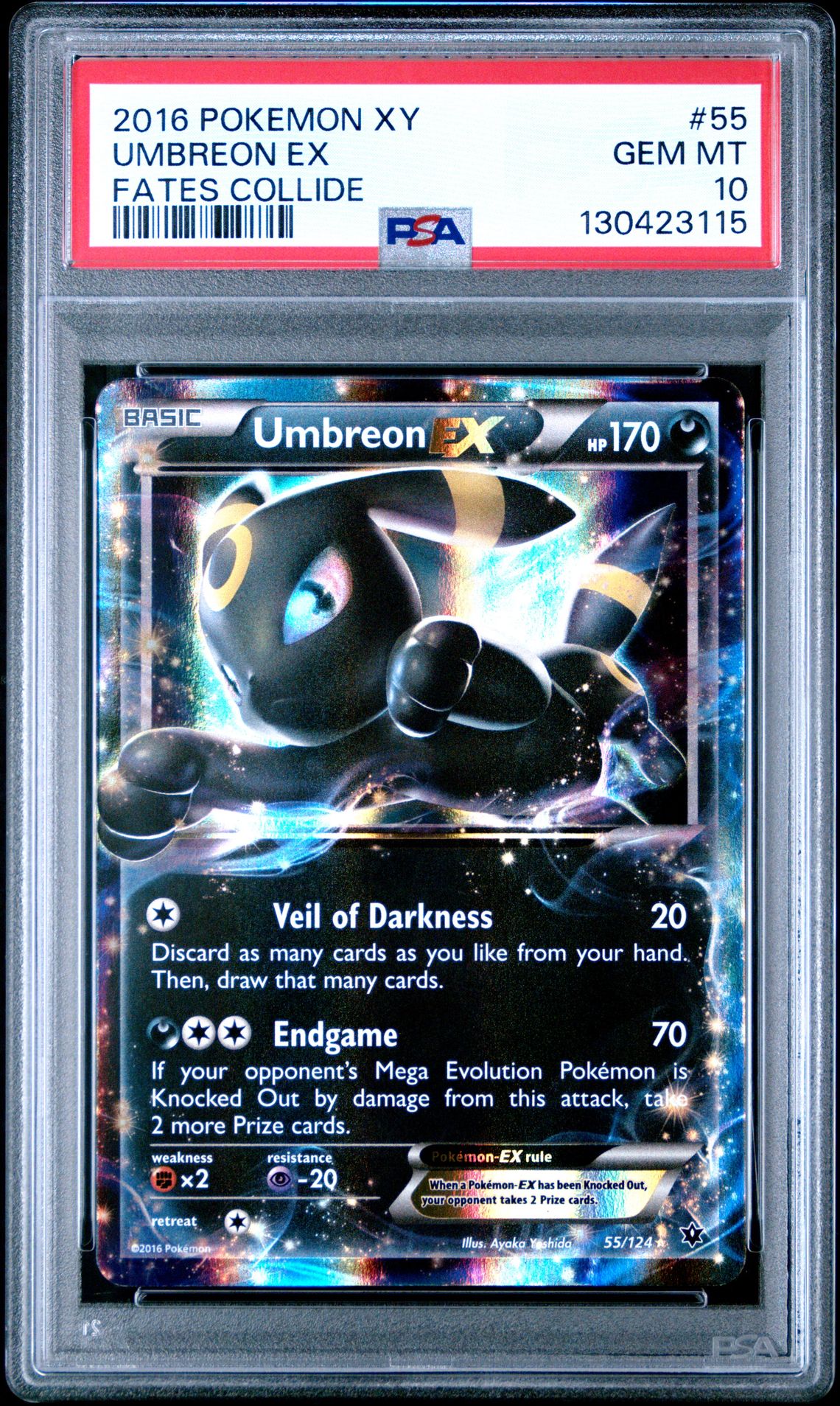 2016 Pokemon Xy Fates Collide Umbreon Ex #55 (Fates Collide) Gem Mt 10 front