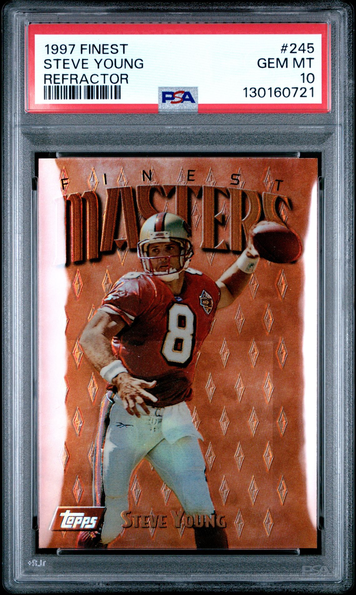 1997 Finest FINEST REFRACTOR #245 Steve Young front