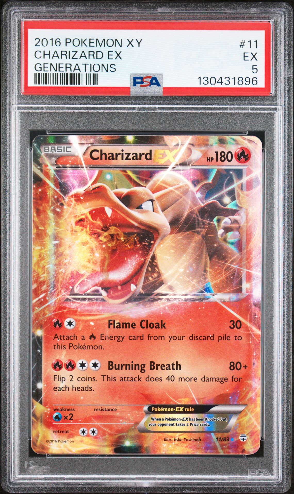 2016 Pokemon POKEMON XY GENERATIONS #11 Charizard Ex front