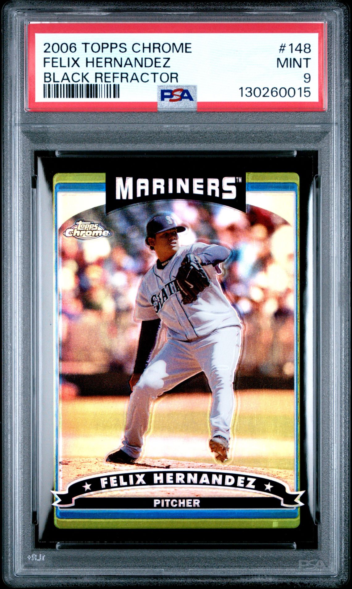 2006 Topps TOPPS CHROME Black Refractor #148 Felix Hernandez front