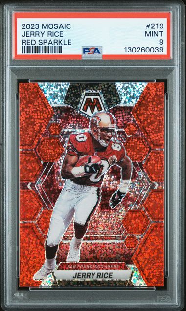 2023 Panini Mosaic Red #219 Jerry Rice front