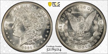 1921-D $1 MS64