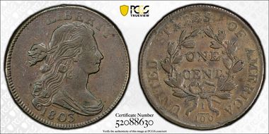 1803 1C Small Date, Small Fraction VF35BN