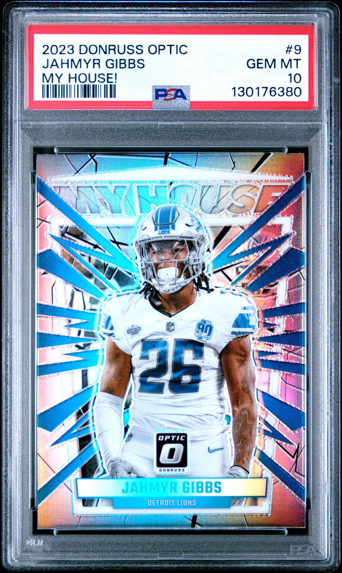 2023 Panini PANINI DONRUSS OPTIC MY HOUSE! #9 Jahmyr Gibbs front