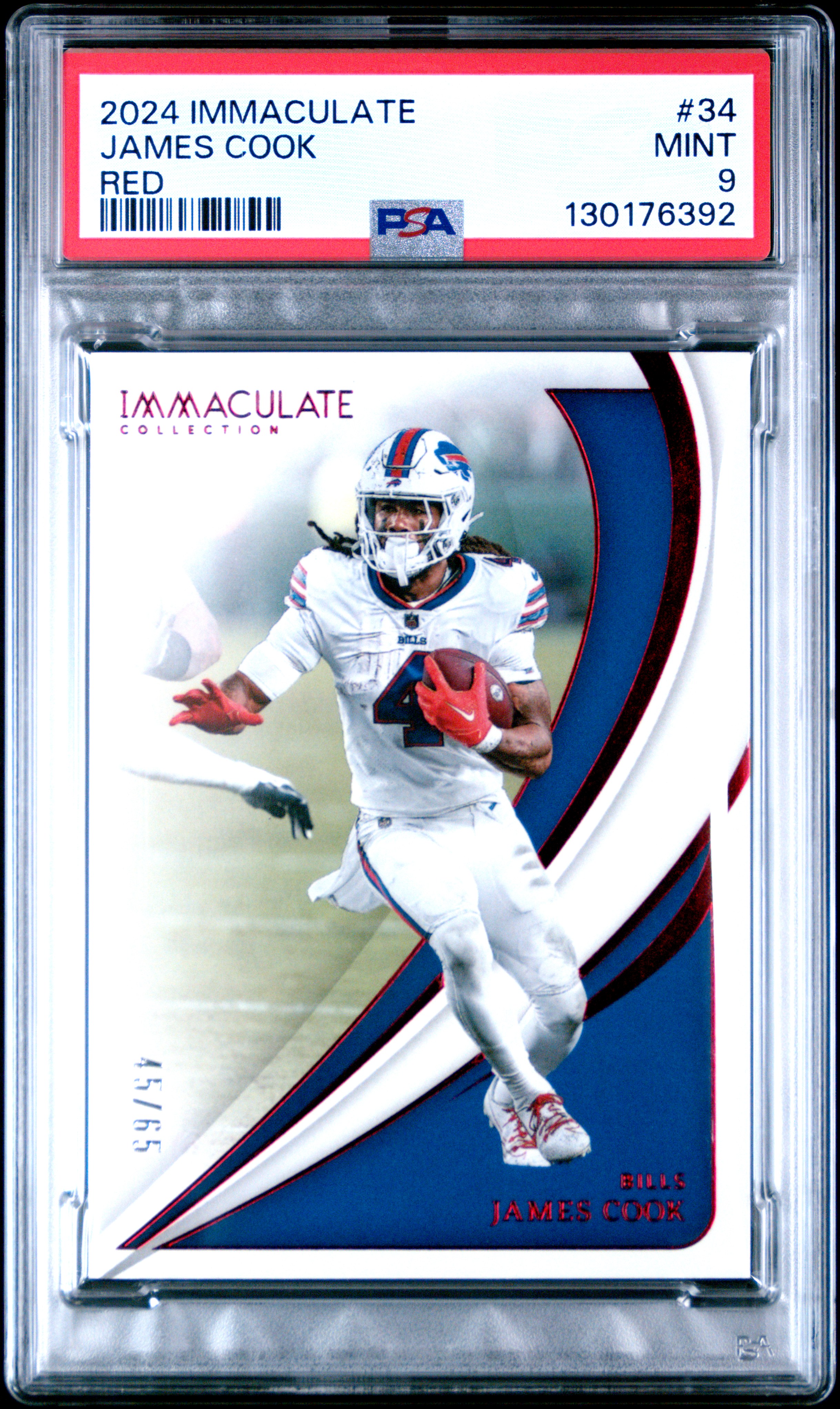 2024 #34 James Cook PSA 9 Panini Immaculate Collection Football