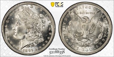 1891-O $1 MS66