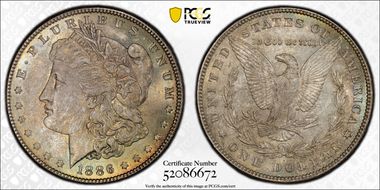 1886 $1 MS62