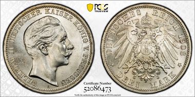 1908-A 3 Mk J-103 MS64