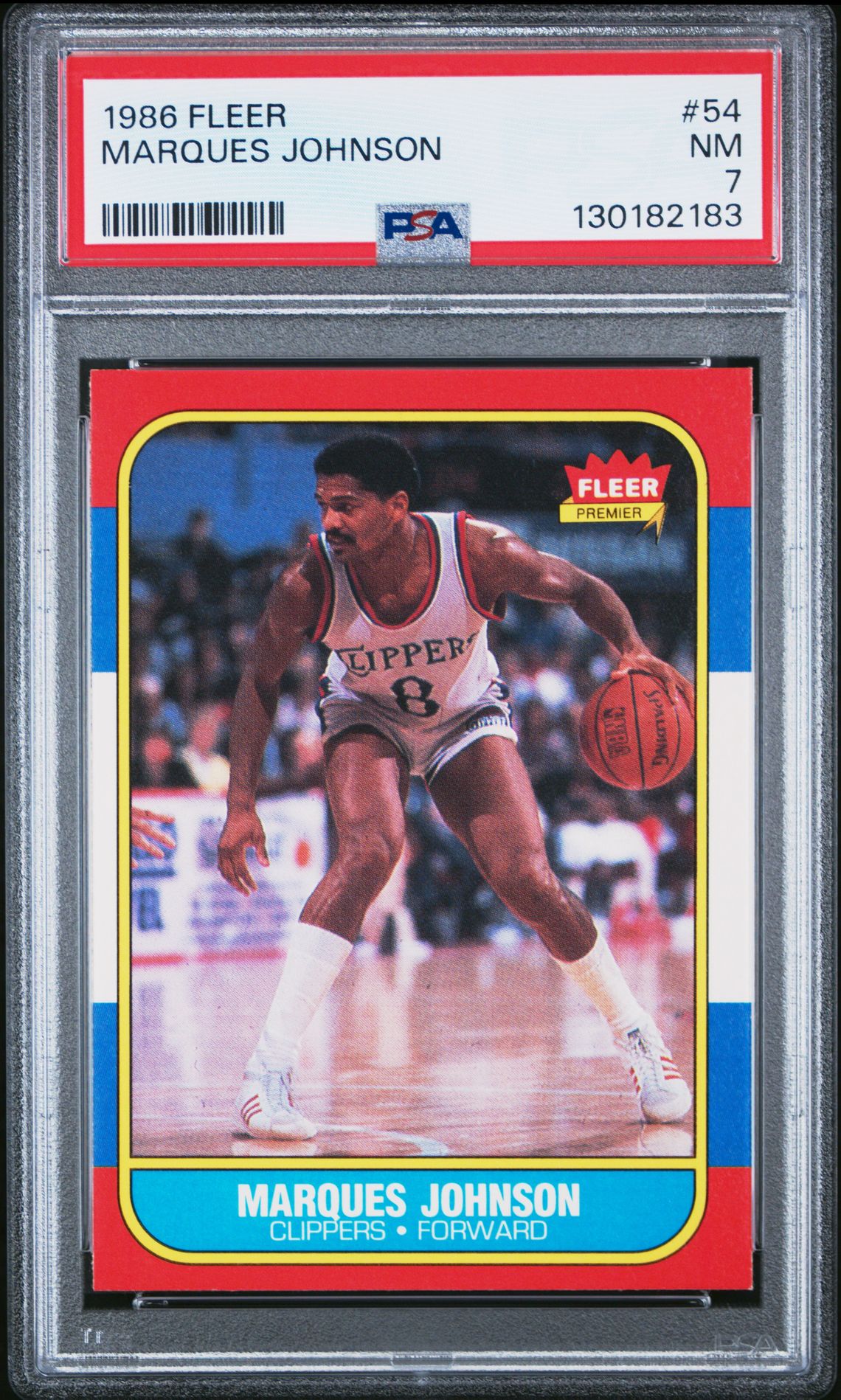 1986 Fleer Marques Johnson #54 Nm 7 front