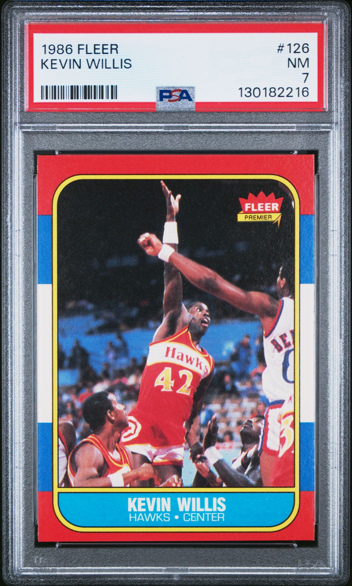 1986 Fleer Kevin Willis #126 Nm 7 front