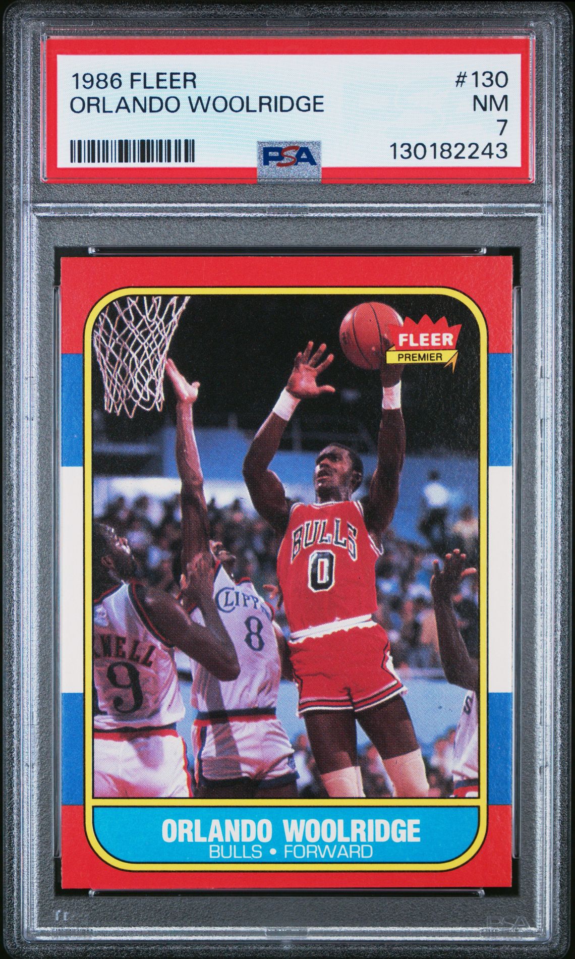 1986 Fleer Orlando Woolridge #130 Nm 7 front