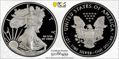 2020-W  $1 Silver Eagle PR69DCAM