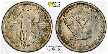 1918 25C MS64FH