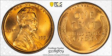 1951 1C MS67RD