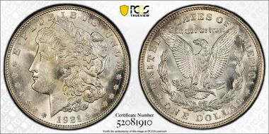 1921-D $1 MS66