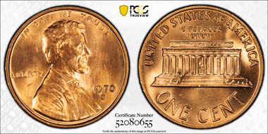 1970-S 1C Small Date MS64RD