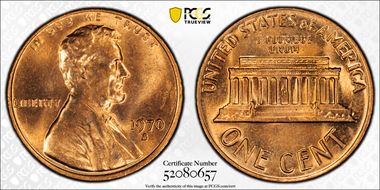 1970-S 1C Large Date MS63RD
