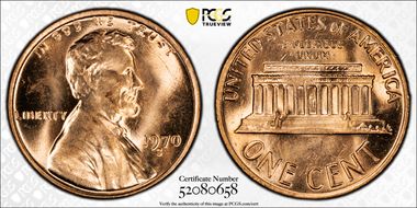 1970-S 1C Large Date MS65RD