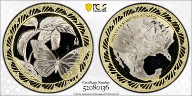 (2024)-Mo Medal Monarch Butterly Route Bi-Metallic PR70DCAM