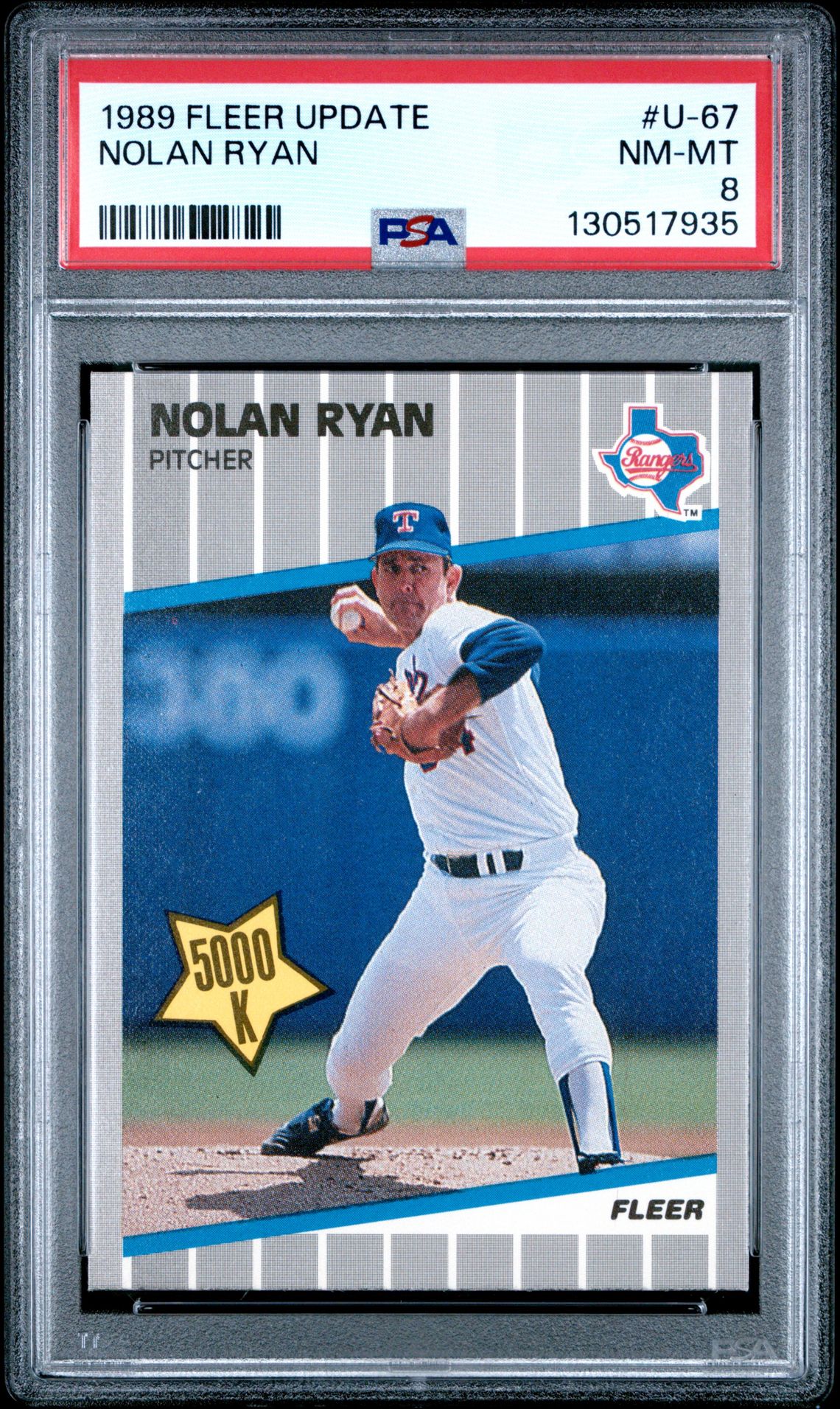 1989 Fleer FLEER UPDATE #U-67 Nolan Ryan front