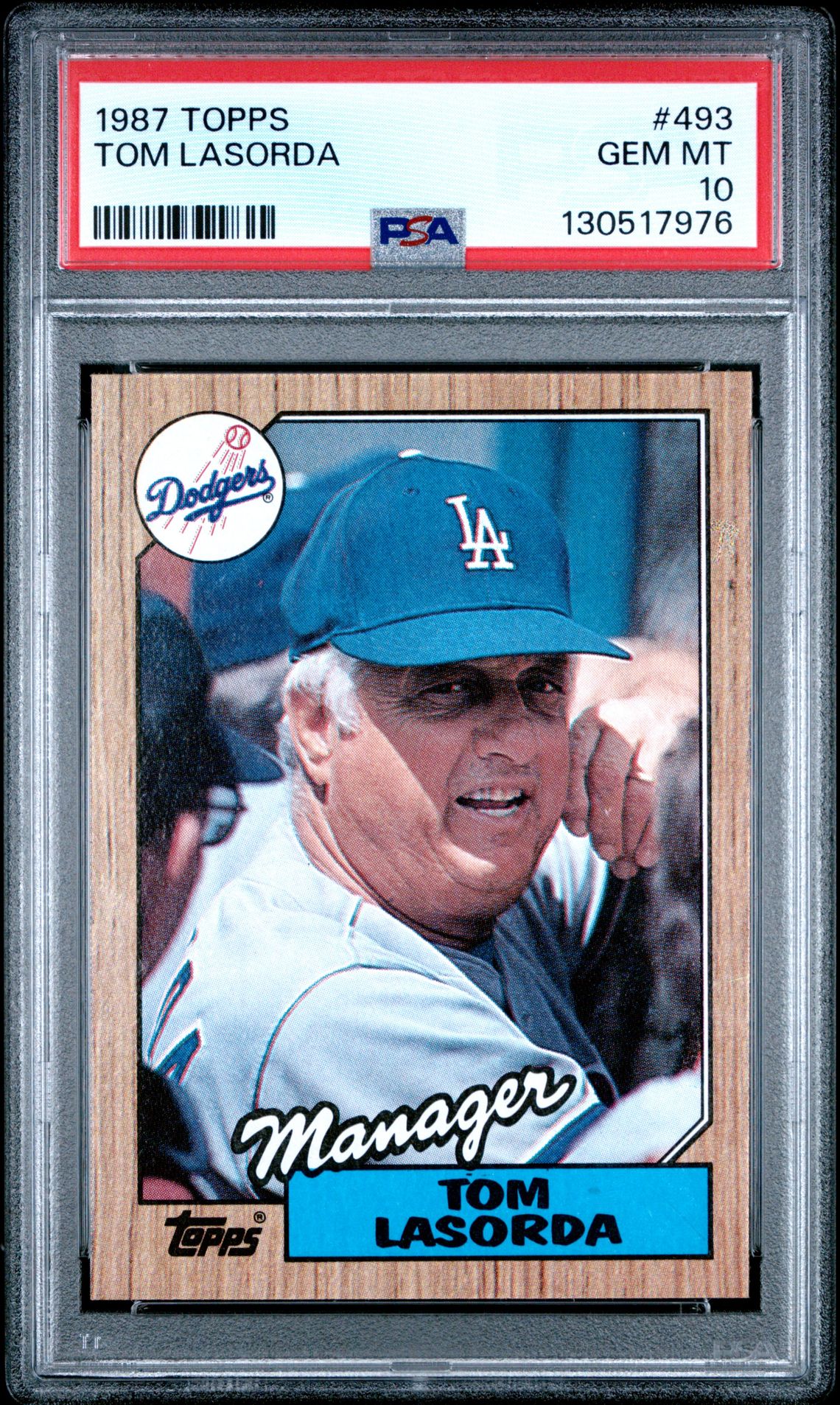 1987 Topps TOPPS #493 Tom Lasorda front