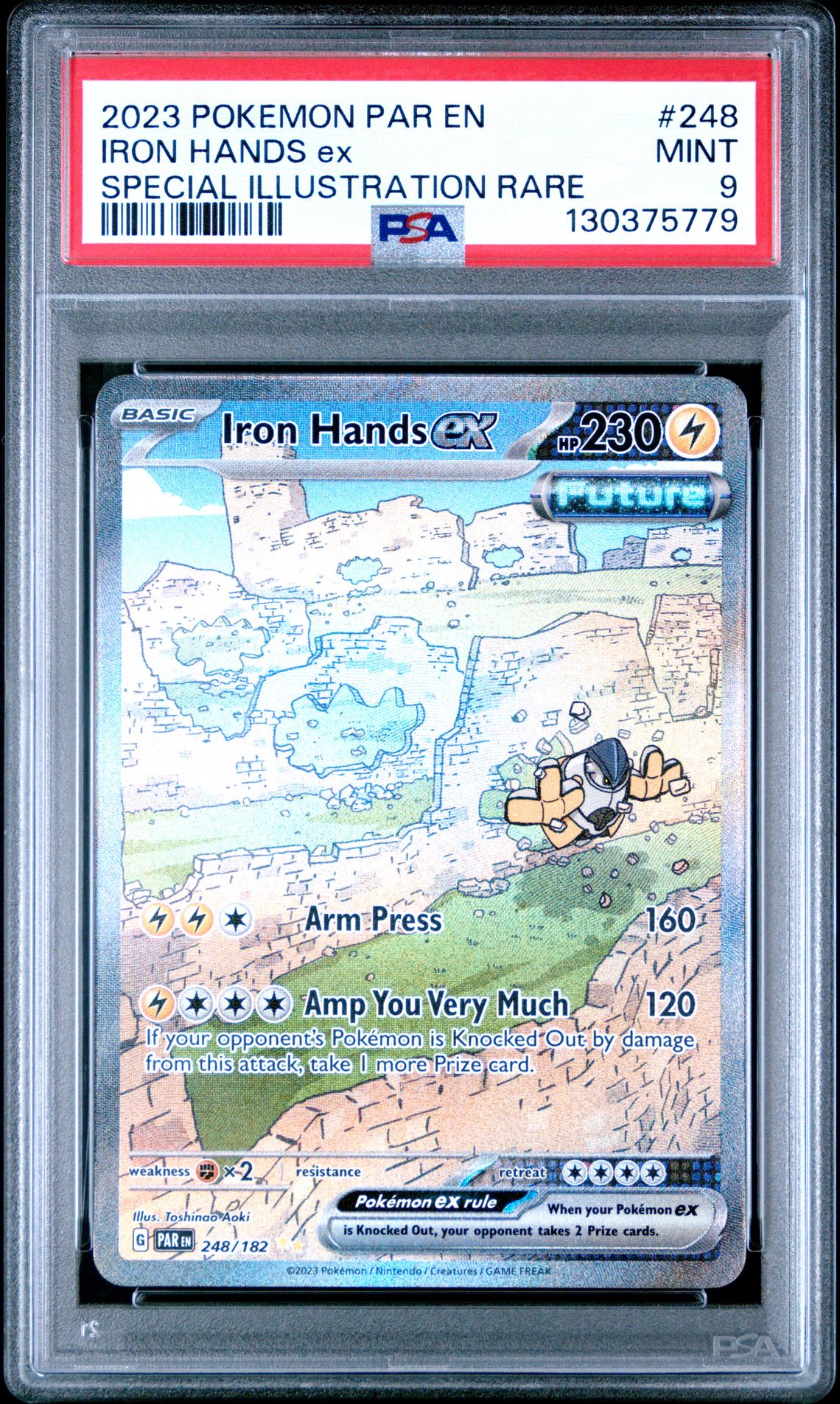 2023 Pokemon POKEMON PAR EN-PARADOX RIFT SPECIAL ILLUSTRATION RARE #248 Iron Hands Ex front