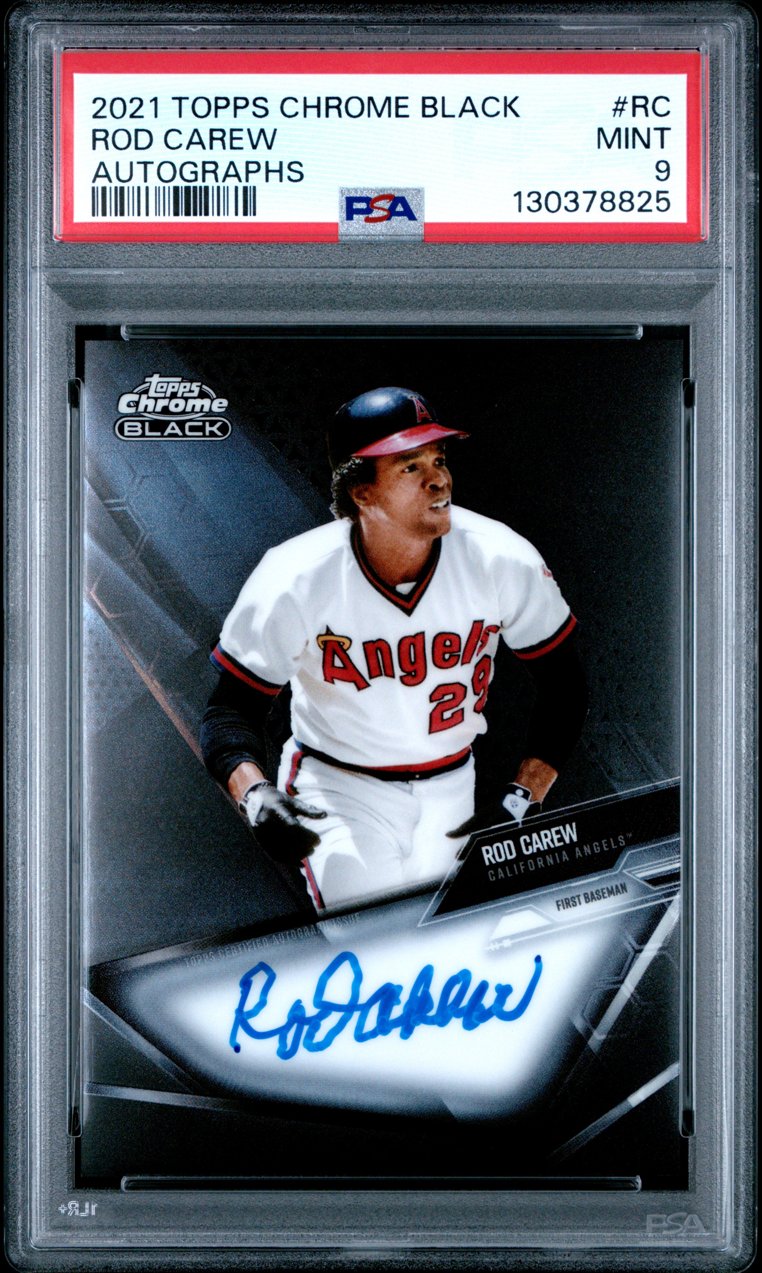 2021 #RC Rod Carew PSA 9 Topps Chrome Black Autographs