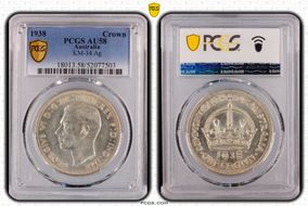 1938 Crown KM-34  Ag AU58