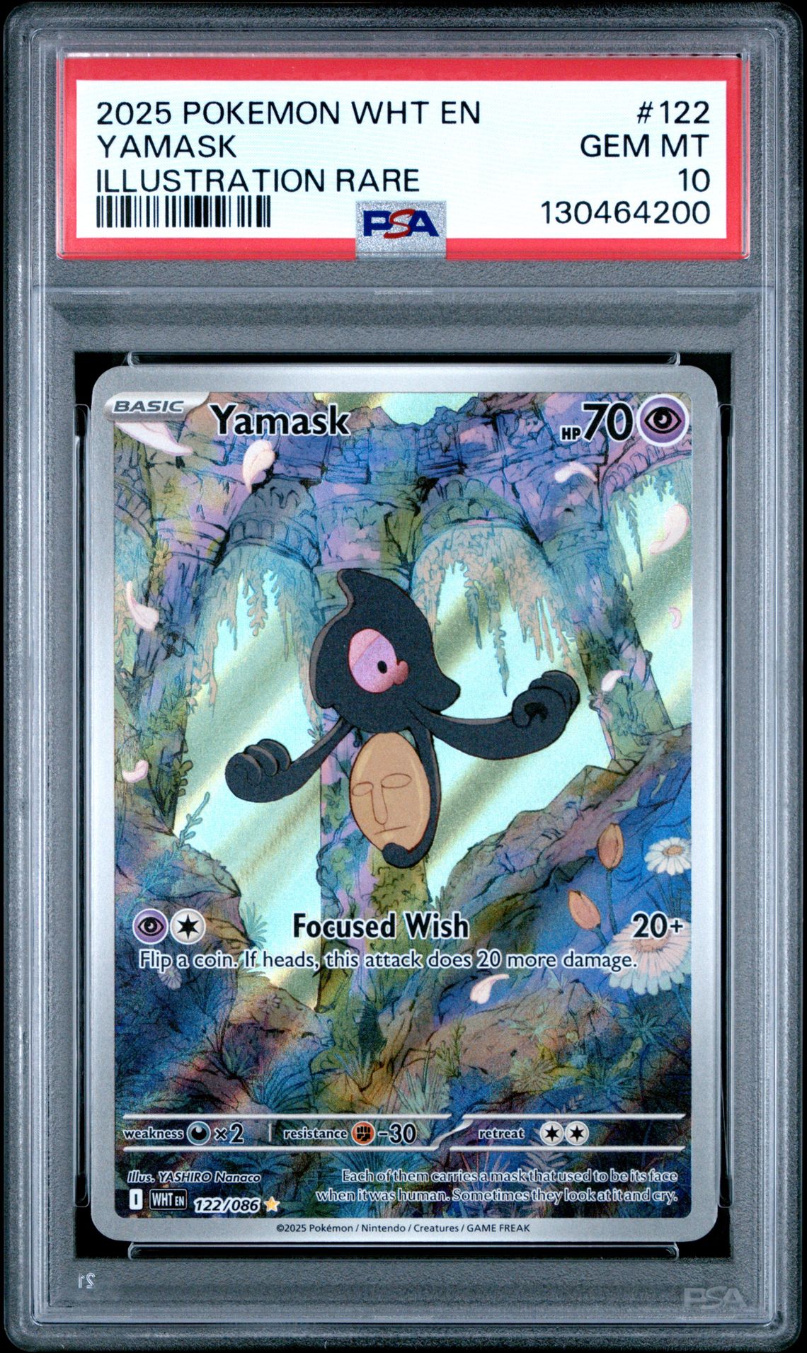 2025 Pokemon POKEMON WHT EN-WHITE FLARE ILLUSTRATION RARE #122 Yamask front
