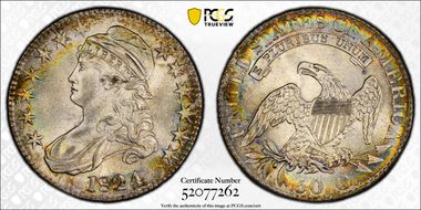 1824 50C O-105 MS64+