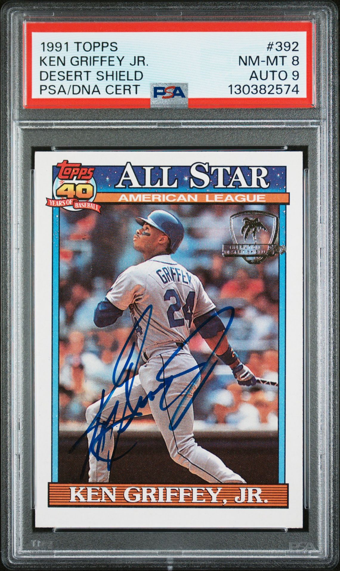1991 Topps TOPPS DESERT SHIELD #392 Ken Griffey Jr. front