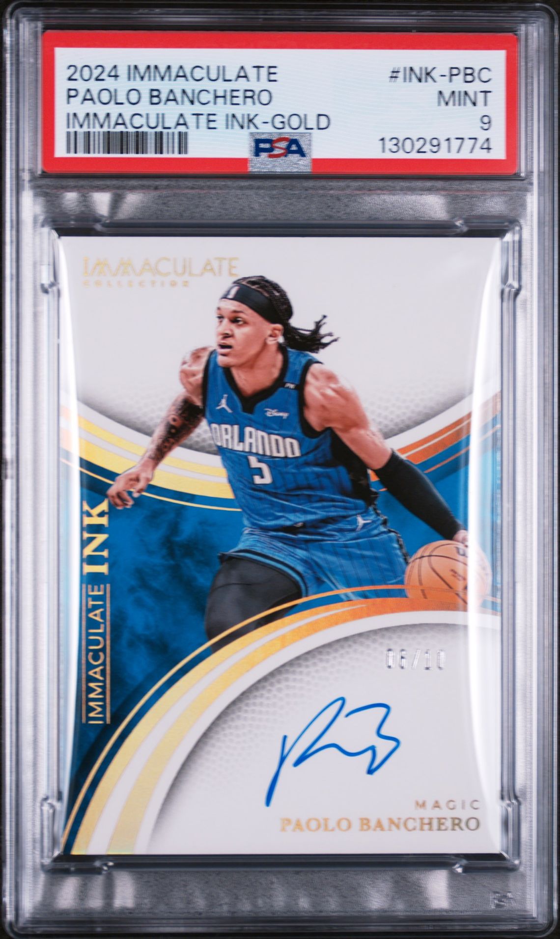 2024 Panini PANINI IMMACULATE COLLECTION IMMACULATE INK GOLD #INK-PBC Paolo Banchero front