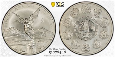 1998-Mo 5 Onza Libertad Ag MS68