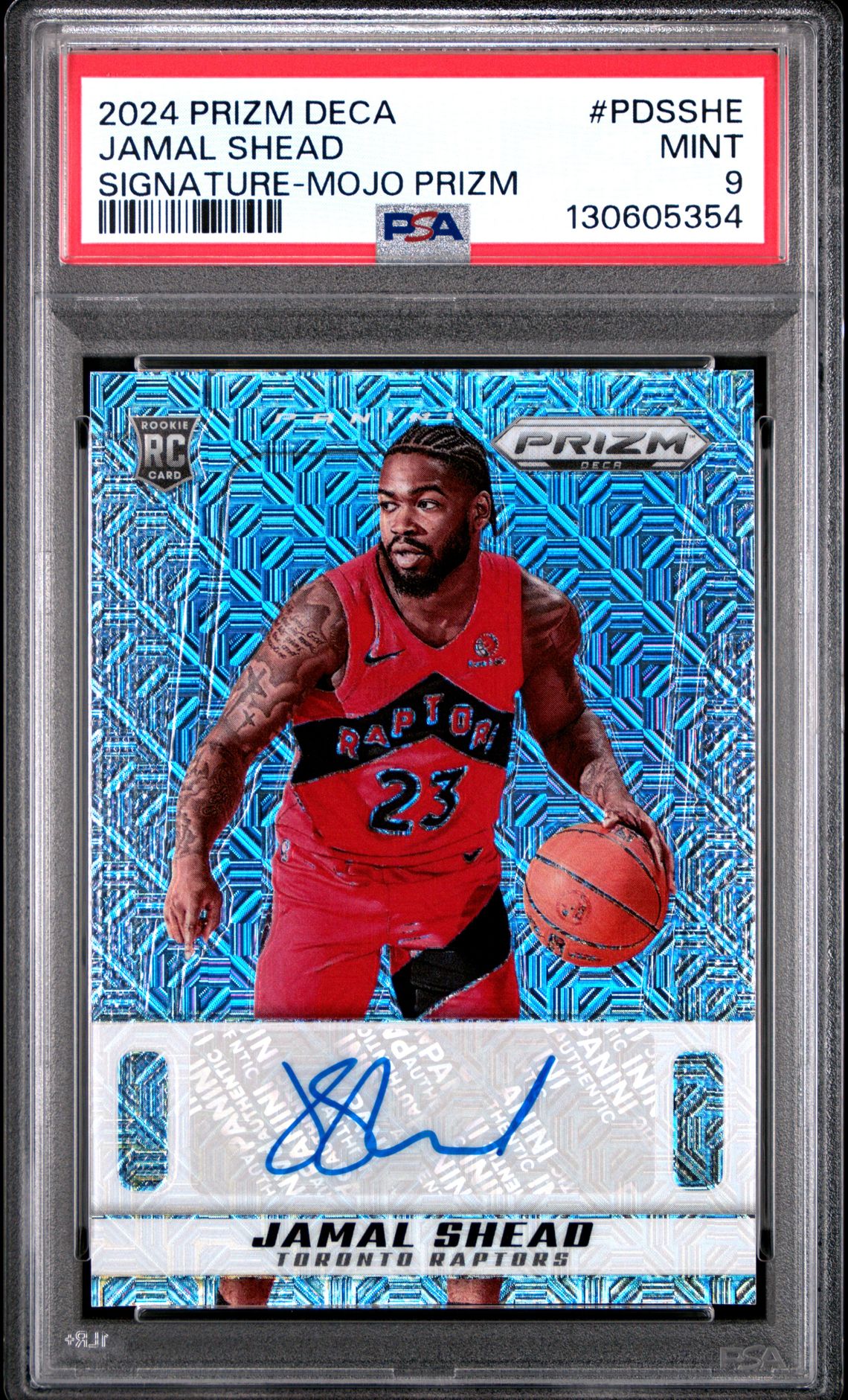 2024 Panini PANINI PRIZM DECA SIGNATURES MOJO PRIZM #PDSSHE Jamal Shead front