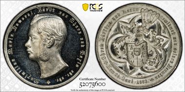 1883 Medal Horsky-5663 WM Maximilian Maria 21st Birthday SP64