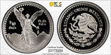 1994-Mo 1/10 oz Libertad Ag PR70DCAM